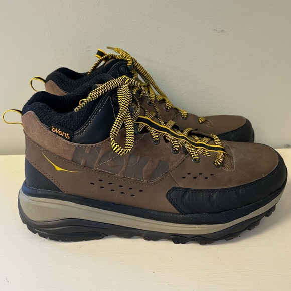 HOKA One One Men’s TOR SUMMIT MID WP BROWN / GOLDEN ROD Hiking Trail BOOTS 10.5 - Picture 3 of 12